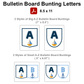 Bulletin Board Bunting Letters  - Nautical