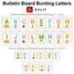 Bulletin Board Bunting Letters  - Spring Garden