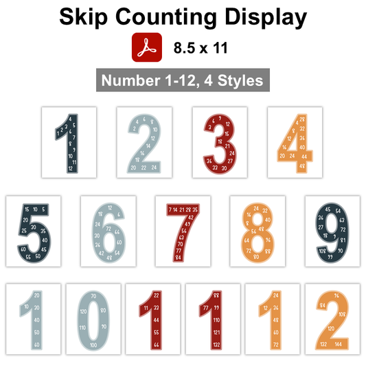 Skip Counting Display - Little Town