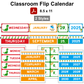 Classroom Flip Calendar - Cute Dinosaur