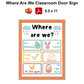 Where Are We Classroom Door Sign - Happy Easter | Editable