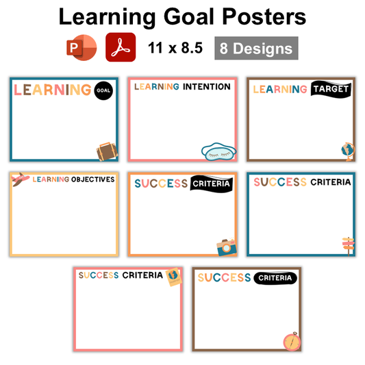 Learning Goal Posters - Travel the World | Editable