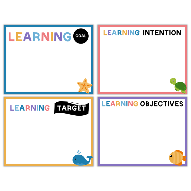 Learning Goal Posters - Under the Sea | Editable