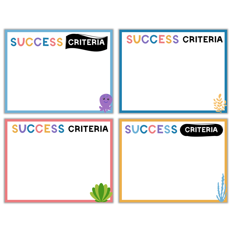 Learning Goal Posters - Under the Sea | Editable