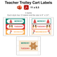 Teacher Trolley Cart Labels - Bright Christmas | Editable