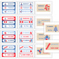 Teacher Trolley Cart Labels - Blue Winter | Editable