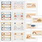 Teacher Trolley Cart Labels - Neutral Rainbow | Editable