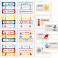 Teacher Trolley Cart Labels - Nautical | Editable