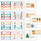 Teacher Trolley Cart Labels - Bright Christmas | Editable
