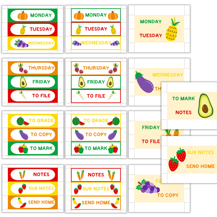 Teacher Trolley Cart Labels - Healthy Eating | Editable
