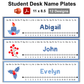 Student Desk Name Plates - Blue Winter | Editable