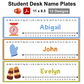 Student Desk Name Plates - Colorful Baking | Editable