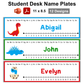 Student Desk Name Plates - Cute Dinosaur | Editable