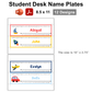 Student Desk Name Plates - Cute Transportation | Editable