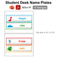 Student Desk Name Plates - Cute Dinosaur | Editable