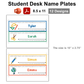 Student Desk Name Plates - School Supplies | Editable