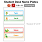 Student Desk Name Plates - Cute Dinosaur | Editable