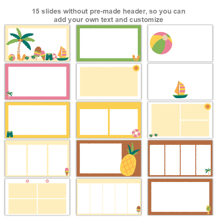 Google Slides Templates Daily Agenda - Hello Summer | Editable