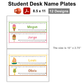 Student Desk Name Plates - Hello Summer | Editable