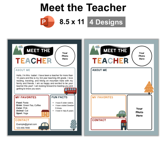 Meet the Teacher - Little Town | Editable