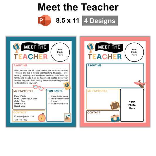 Meet the Teacher - Travel the World | Editable