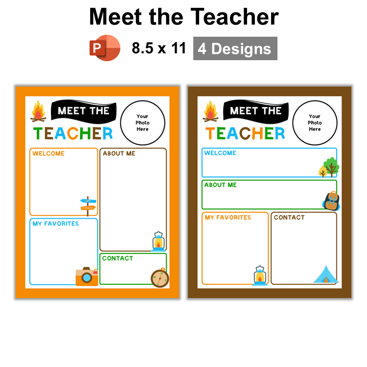 Meet the Teacher - Camping | Editable