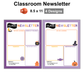 Classroom Newsletter - Purple Halloween | Editable