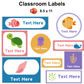 Classroom Labels - Under the Sea | Editable