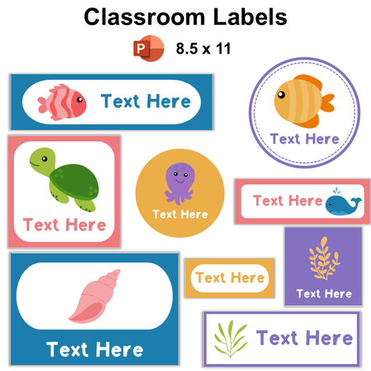 Classroom Labels - Under the Sea | Editable