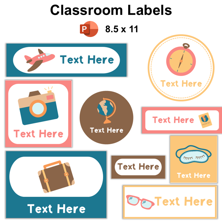 Classroom Labels - Travel the World | Editable β kjunstudio