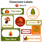 Classroom Labels - Hello Fall | Editable