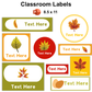 Classroom Labels - Autumn Leaves | Editable