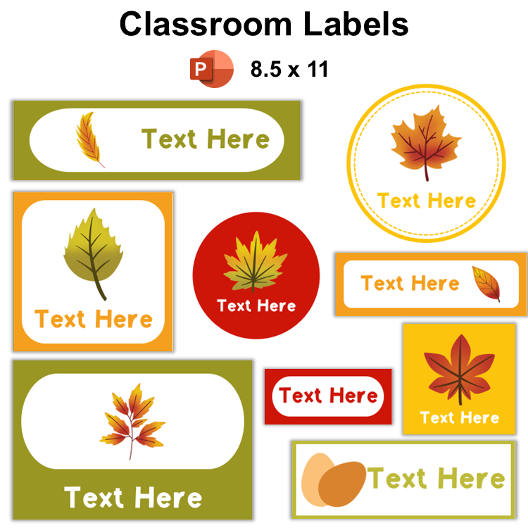 Classroom Labels - Autumn Leaves | Editable