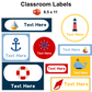 Classroom Labels - Nautical | Editable