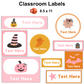 Classroom Labels - Pink Halloween | Editable