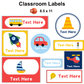 Classroom Labels - Cute Transportation | Editable