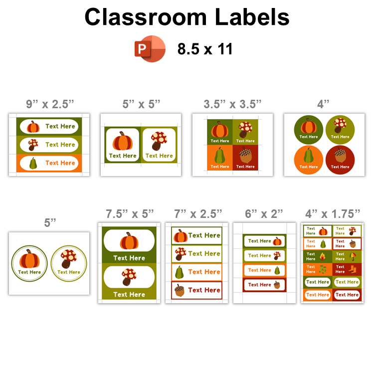Classroom Labels - Hello Fall | Editable