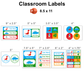 Classroom Labels - Cute Dinosaur | Editable