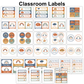 Classroom Labels - Neutral Rainbow | Editable