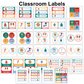 Classroom Labels - Bright Christmas | Editable