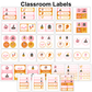 Classroom Labels - Pink Halloween | Editable