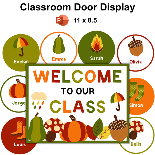 Classroom Door Display - Hello Fall | Editable