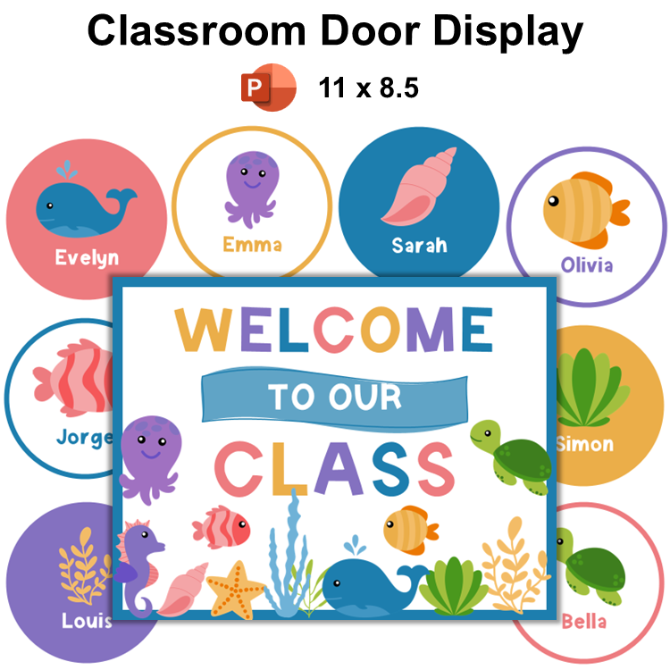 Classroom Door Display - Under the Sea | Editable