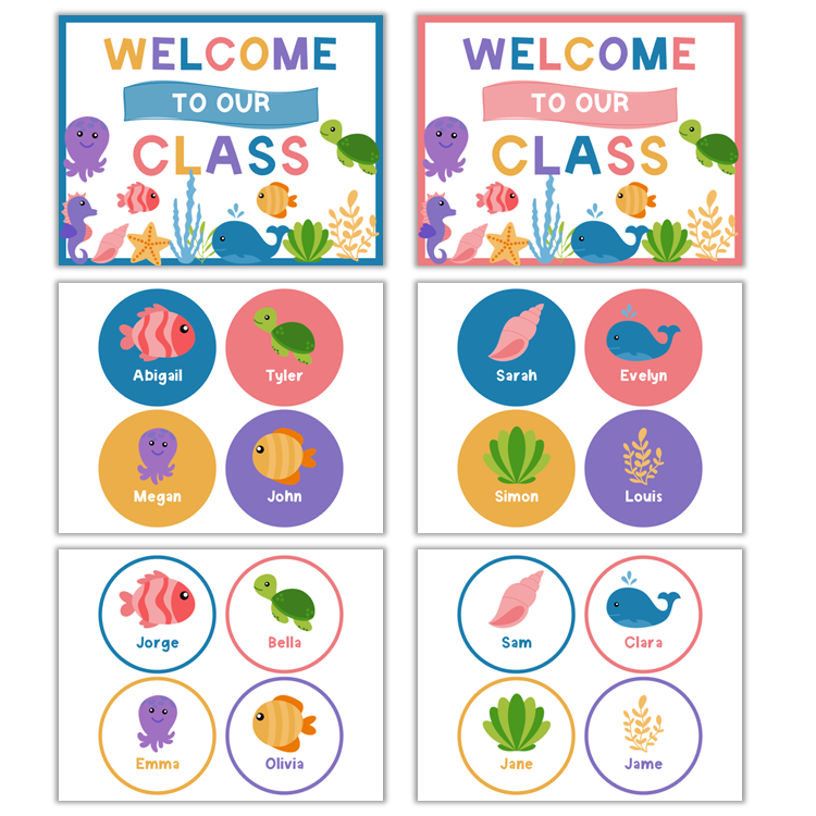 Classroom Door Display - Under the Sea | Editable