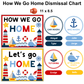 How We Go Home Dismissal Chart - Nautical | Editable