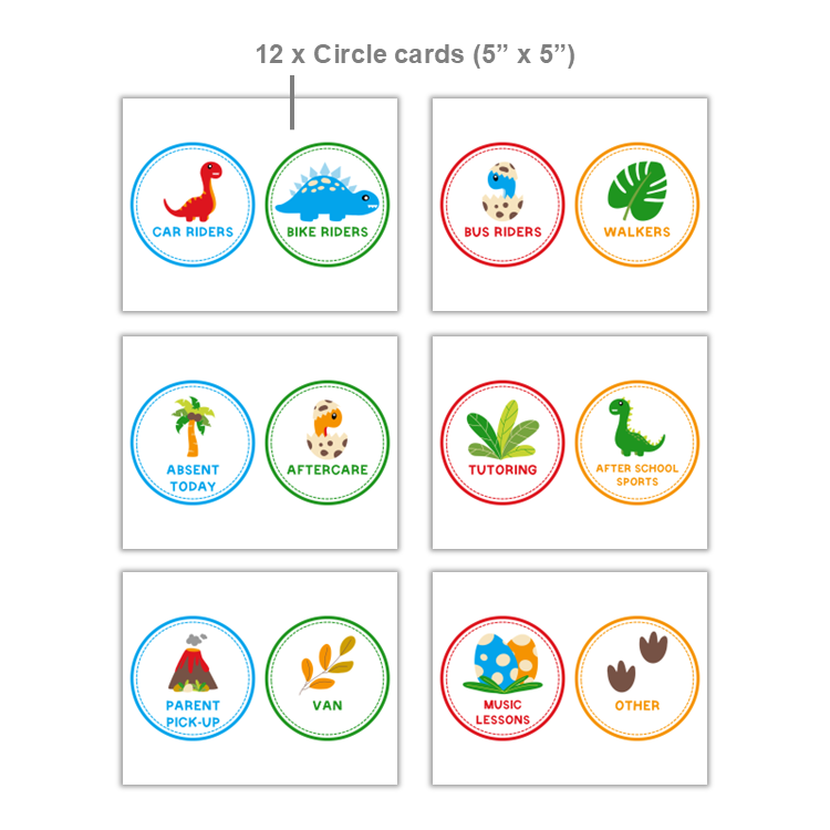 How We Go Home Dismissal Chart - Cute Dinosaur | Editable