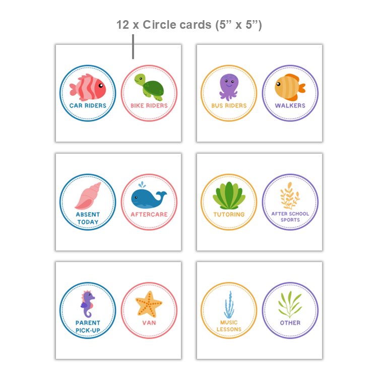 How We Go Home Dismissal Chart - Under the Sea | Editable