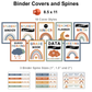 Binder Covers and Spines - Neutral Rainbow | Editable