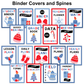 Binder Covers and Spines - Blue Winter | Editable