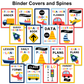 Binder Covers and Spines - Cute Transportation | Editable